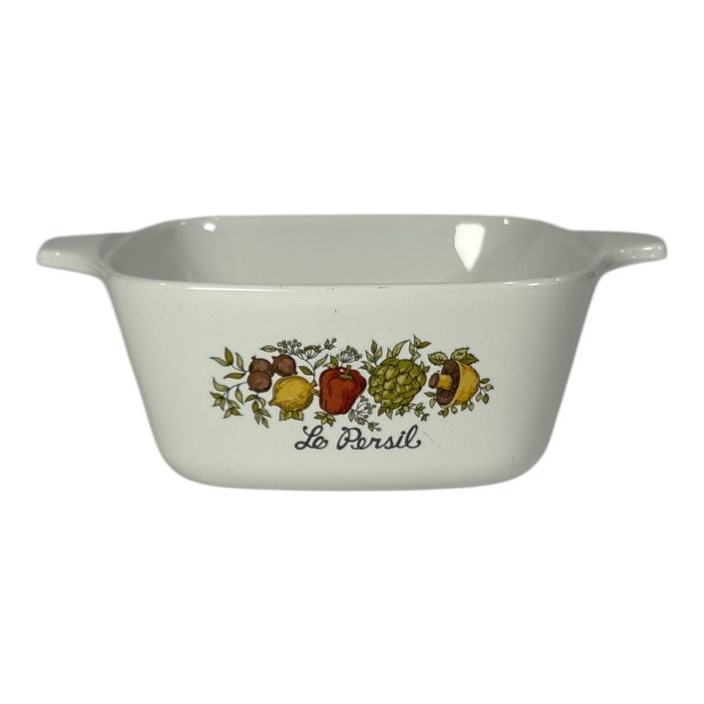 Vtg Corning Ware Spice of Life Le Persil P-43-B 700 mL Casserole Dish 5x5x2.5"